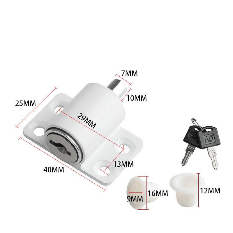 1/3PCS Sliding Window Patio Screw Door Lock Key Push, Safety Protection Antitheft Door Window Security Lock Catches Set