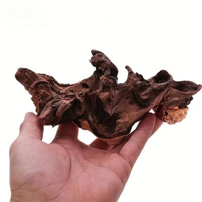 1/2 st Äkta Naturlig Drivved Akvariedekoration - Liten Akvarieprydnad, Äkta Trälandskap med Bark Undervattensdekor
