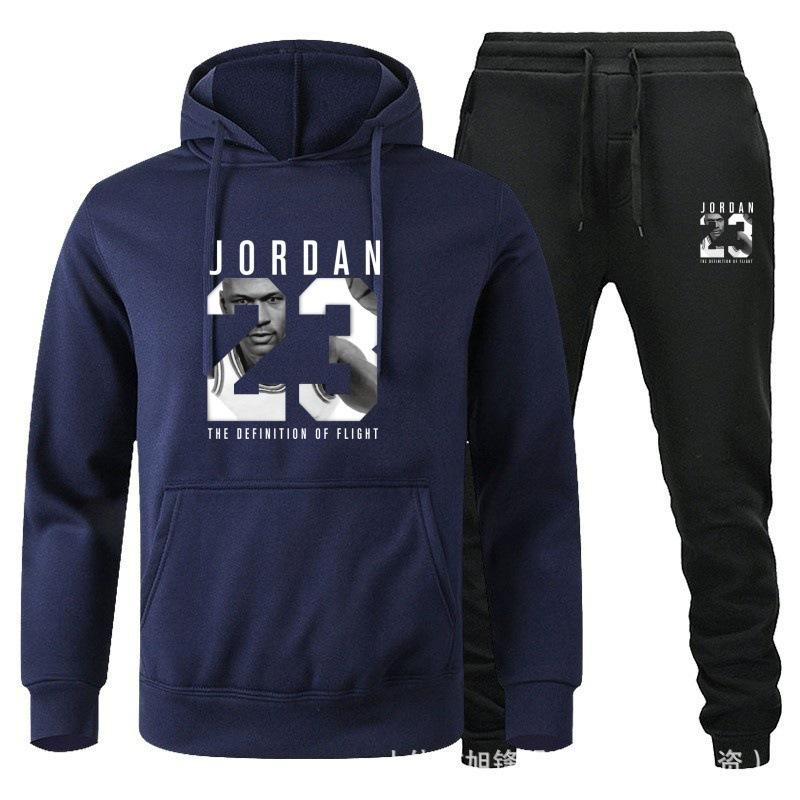 Trendy Hoodie With Velvet Men Women Loose Set