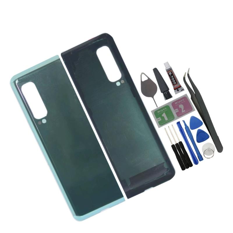 For Z Fold F900 Battery Door Back Cover Replacement (Black,Silver)