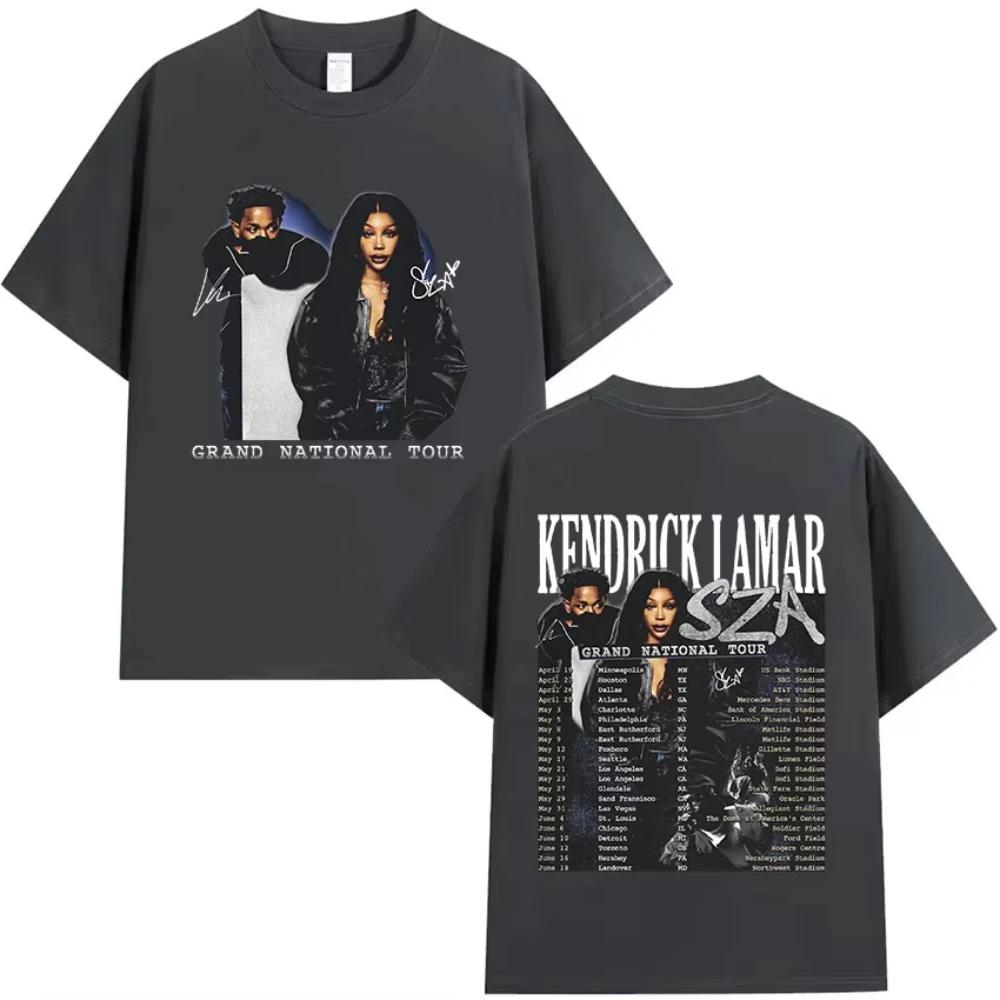 

Vintage Kendrick Lamar-Sza Grand National Tour 2026 New Album T Shirts Men s Hip Hop Oversized Cotton T-shirt Women s Streetwear 4XL