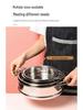 Cestello per Vapore in Acciaio Inossidabile 304 Impilabile Mini - Piccola Dimensione, Perfetto per Dormitori e per Cuocere al Vapore Mantou o Baozi, con Pentolino per Alimenti Complementari