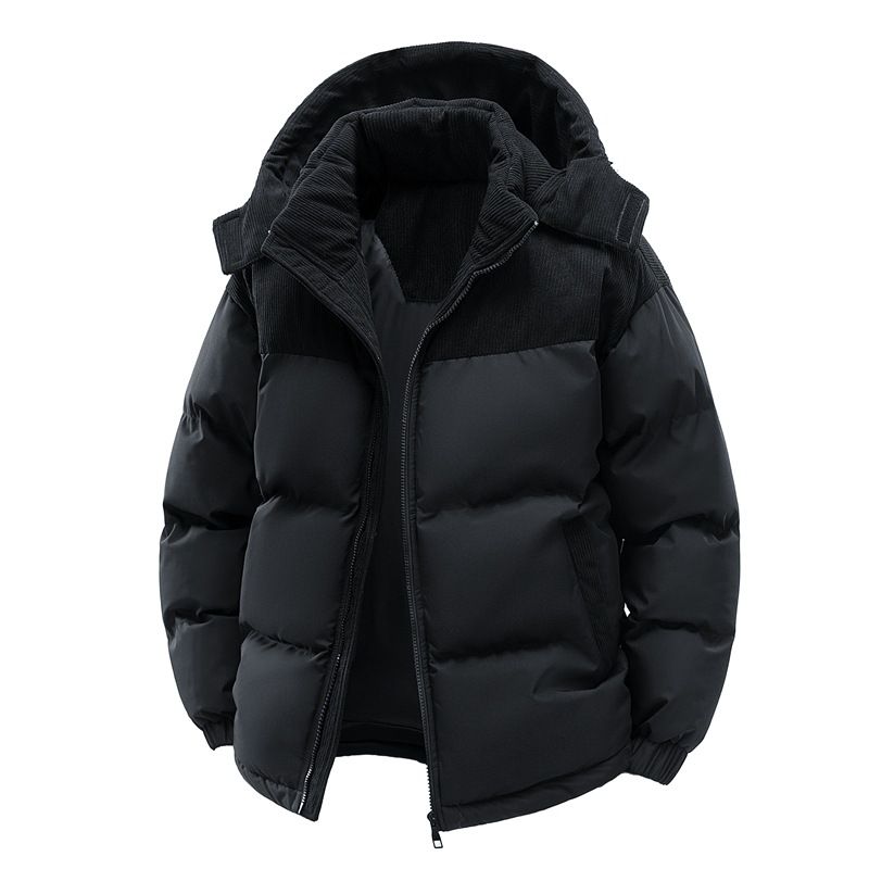 Men's Winter Thick Warm and Cold Resistant Jacket, Youth Design, Loose and Detachable Hat Jacket