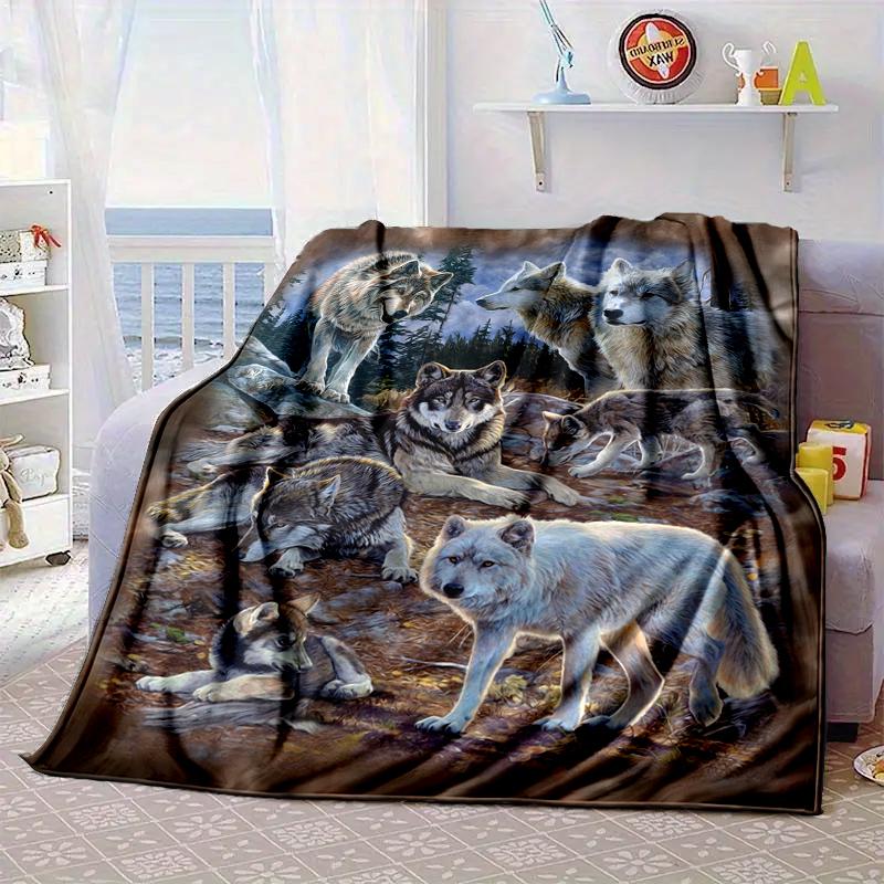 Wolf Pack Wilderness Blanket Flannel Blanket Throw Blanket Sofa Cover Blanket Soft Premium Blanket Picnic Blanket Tv Blanket Gifts