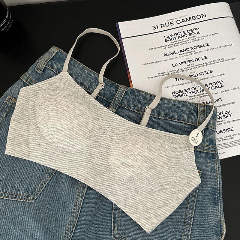 Small breasts show large clouds, soft support and comfortable underwear, women's no steel ring, double breasts, anti-hanging and gathering bra cover