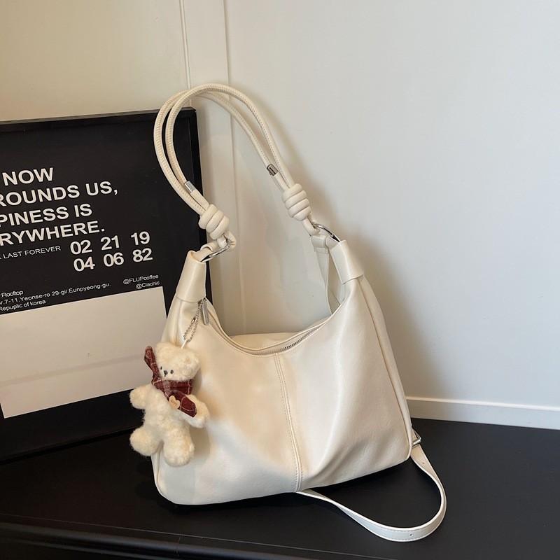 IELGY Fashion Simple Large-Capacity Bag Casual Commuter Shoulder Messenger Bucket Bag