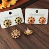 Clou d'oreille diamant ethnique Dai de Xishuangbanna au Yunnan - Accessoire de vacances élégant pour femmes