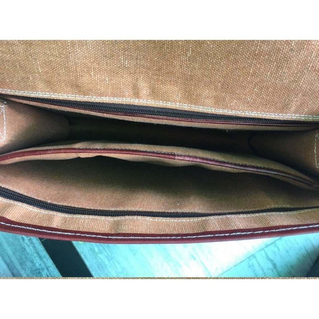Bag Leather Goat Genuine Vintage Brown Laptop New Messenger Travel Men's