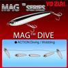 YO-ZURI Saltwater Lure Mag Dive Floating 200mm Color Black Purple Center of Gravity Shift