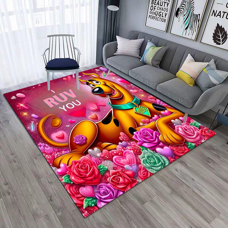 Halloween cartoon comedy adventure movie Scooby-Doo carpet is suitable for living room and bedroom doormats office balcony decorative carpet V12