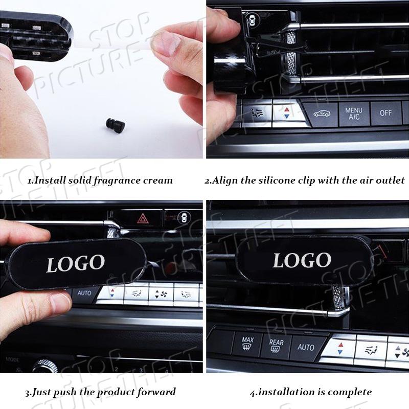 AABJB1 For Kia GT LINE Logo Ceed Kona K5 Sportage Stinger K3 K2 Emblem Car Air Outlet Aromatherapy Atmosphere Light LED Air Freshener