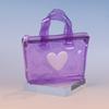 Compact Solid Color Heart-Shaped Storage Bag Mini Waterproof Coin Purse Handheld Keychain Earphone Bag Water Splashing Festival