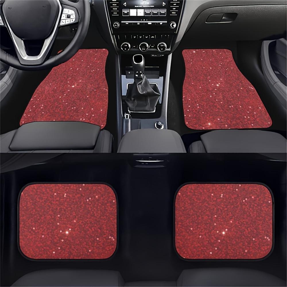 

4Pcs/Set Pattern Printed Car Front+Rear Floor Mat Anti-Slip Neoprene Vehicle Interior Floor Pad Style 52