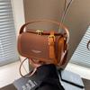 New Women's Handbag Fashiable Versatile Small Square Box Bag Simple Quality Crossbody Bag Stylish Polyester Lining PU Material