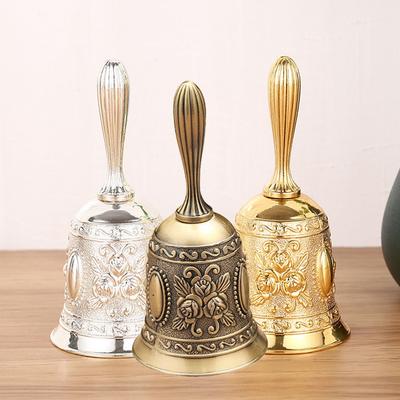 Poliertes Metall Handglocke Lotus Messing Klingel Handglocken Vintage Handglocke Für Hochzeit