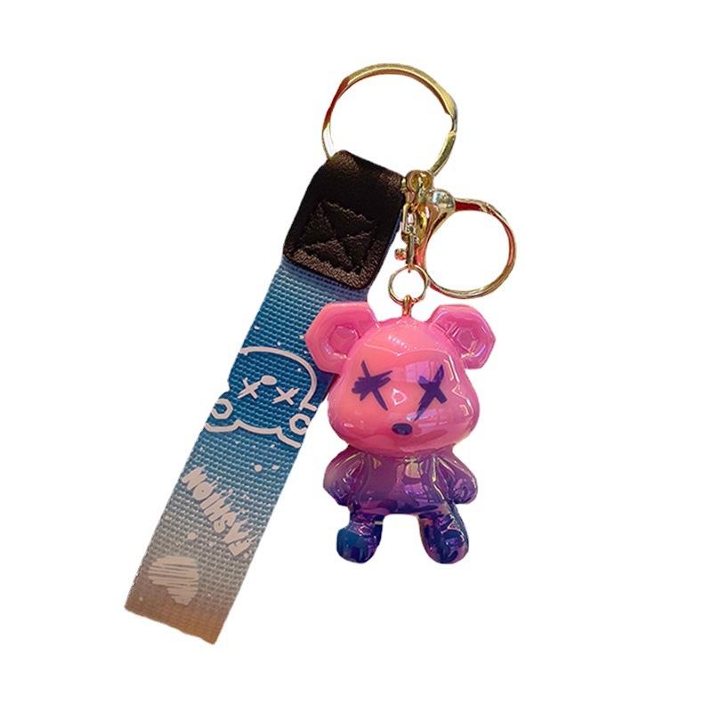 Acryl Cartoon Graffiti Bär Schlüsselanhänger Kreative Puppe Damen Taschenanhänger Niedlicher Auto Schlüsselanhänger Weihnachts Geburtstagsgeschenk