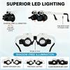 Belt LED Head-mounted Magnifying Glass with Light, Rechargeable Head-mounted Magnifying Glass 8X/15X/23X Optical Magnifying Glass with Lenses, for