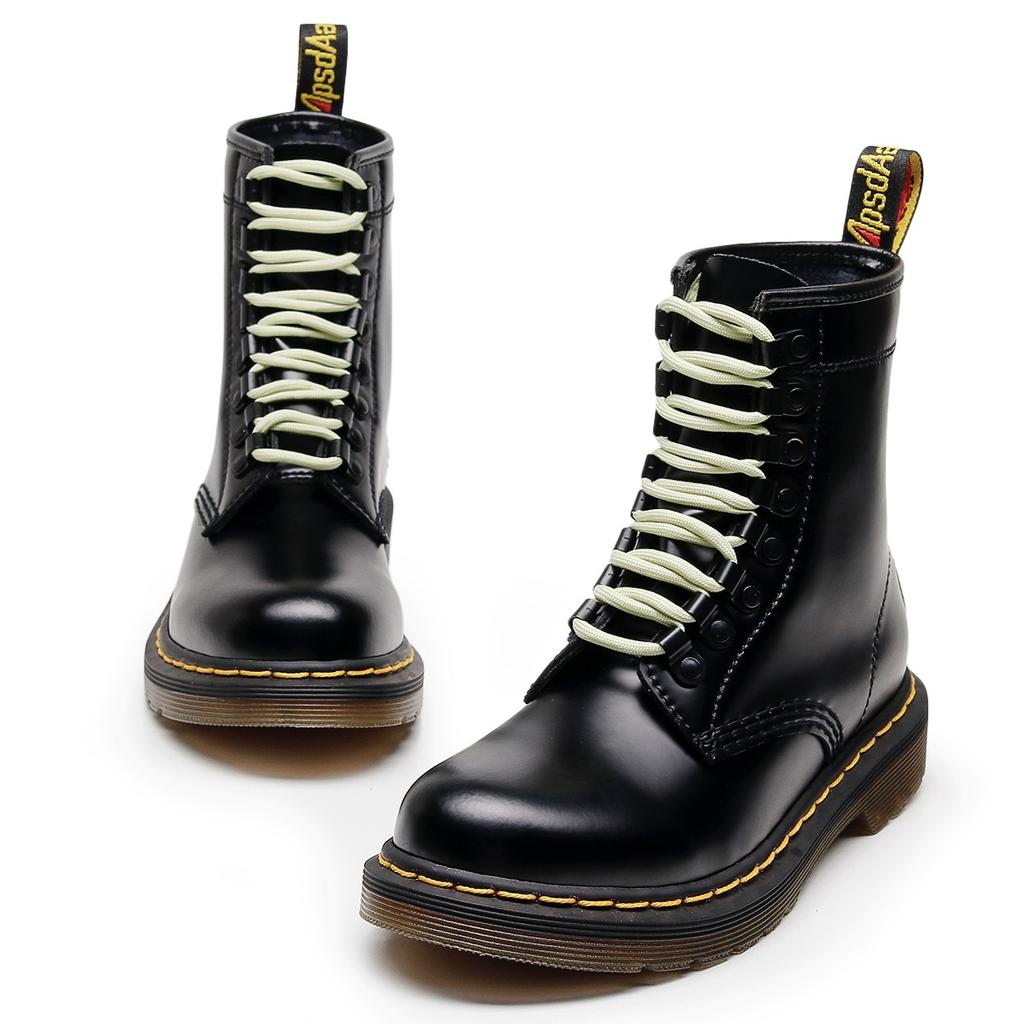 High Top 1460 Work Boots Women's Classic Hard Leather Open-edged Bead Boots Men's and Women's Glossy Leather Boots Round Toe Motorcycle Shoes