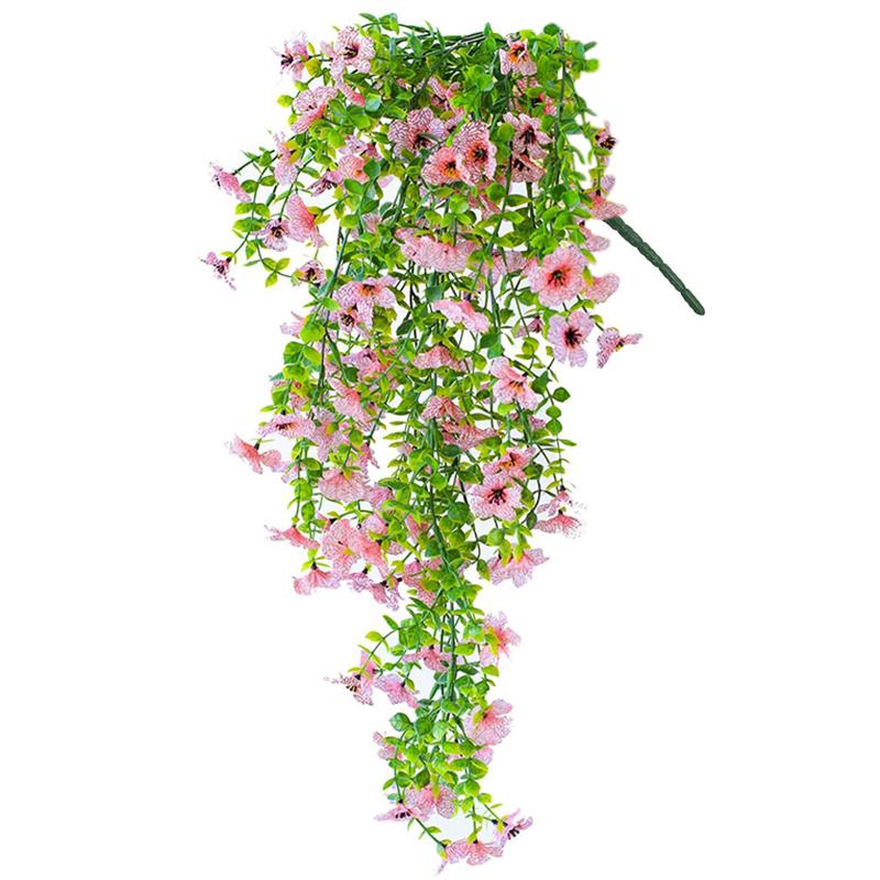 Artificial Morning Glory Flower UV Resistant Hanging Flowers Silk Morning Glory Garden Wedding Decoration Outdoor Hanging Plants