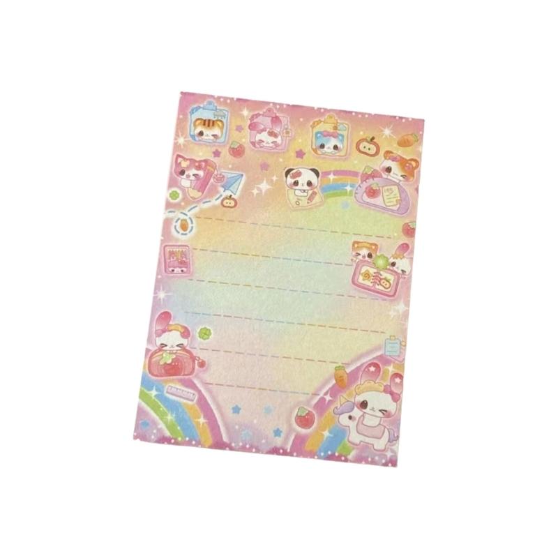 Rainbow Animal Note User Friendly School Office Supplies Cute Memos Sheets Paper Texture Suitable for Journaling