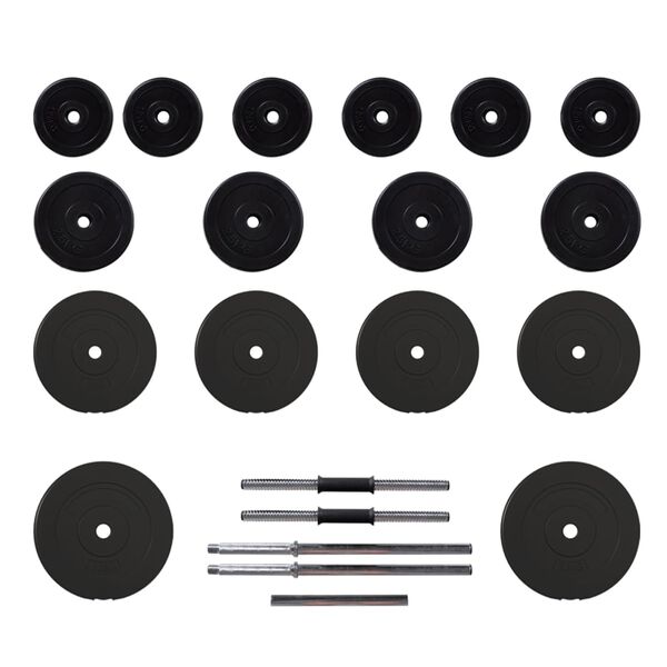 vidaXL Dumbbell and Bar Set with Plates 60 Kg