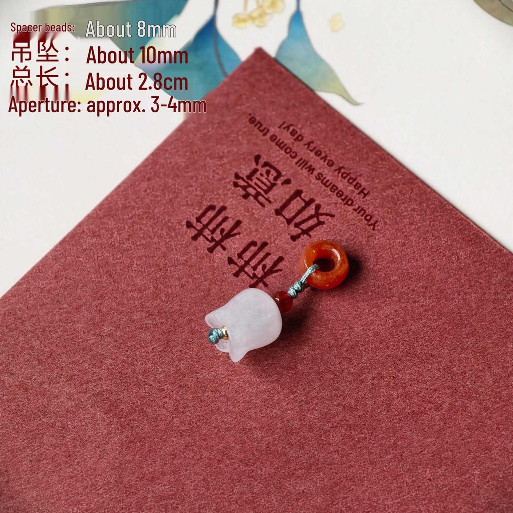 Southern Red Agate & Hetian Jade Beaded Bracelet with Pendant