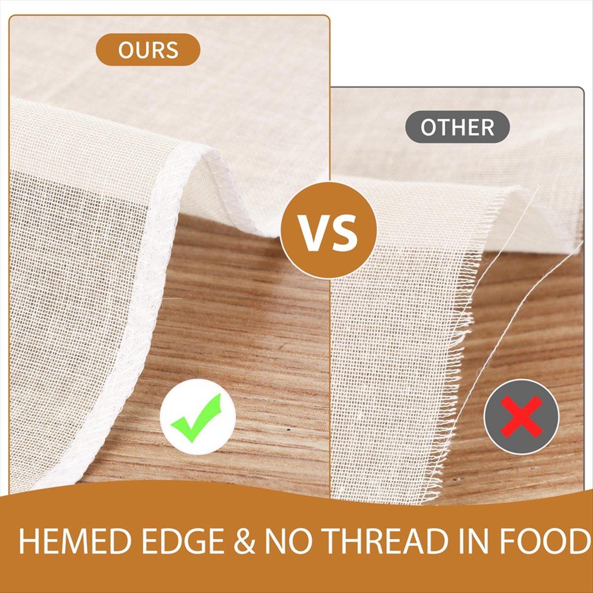 

BHBL 8 PCS Reusable Cheese Cloths for Straining, 20x20 Inch Hemmed Organic Cheesecloth, for Coffee Brewing Cooking, Baking China Mainland