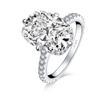 Cbtb Silver 925 Oval Real Moissanite Rings D Color Vvs1 6ct Women Wedding Luxury Diamond Rings Jewelry