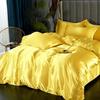 Satin Bedding Set King Wine Red Silk Like Satin Duvet Cover Set Luxury Soft Burgundy Comforter Cover Adults Bedroom Decor Chic Luxurious Sil