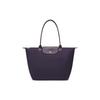 Logo Snap Zipper Closure Solid Color Fabric Dumpling Bag Women Handbags Purple 1899919645