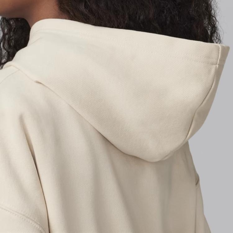 Jordan Brooklyn Essentials Casual Comfortable Solid Color Versatile Kids Sweatshirt Light-Brown HQ8117-271