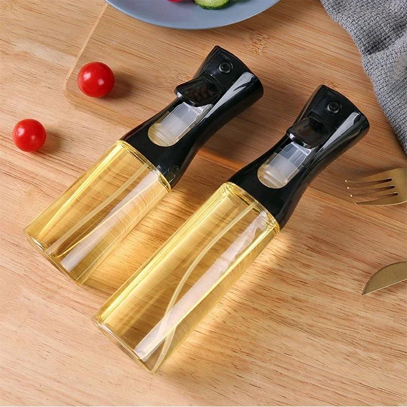 1PC 200ml Oil Spray Bottle Kitchen Cooking Olive Oil Dispenser Camping BBQ Baking Vinegar Soy Sauce Sprayer Containers