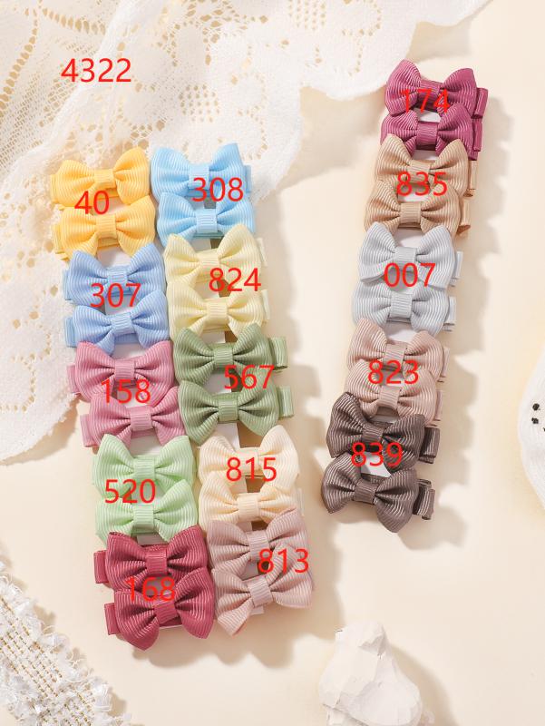 

30pcs/Set Cute Dopamine Color Fabric Hair Bow Clips for Girls Rainbow 1.5 Mini Bowbots Hairpins Headwear Kid Hair Accessories