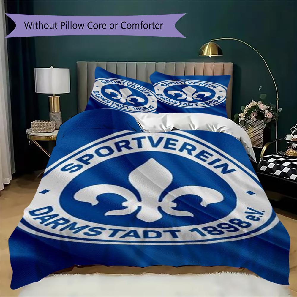 Juego de Ropa de Cama con Patrón SV Darmstadt 98 Funda Nórdica Funda de Almohada Decoración del Hogar Regalo de Cumpleaños (1 funda nórdica + 2 fundas de almohada sin relleno.)91