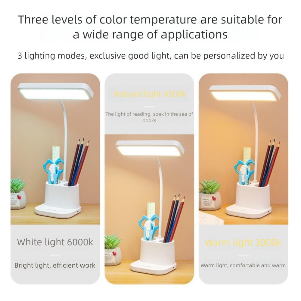 Eye Protection Tabletop Reading Lamp 3 Colors Led Bedside Lamp Night Light  School/Office