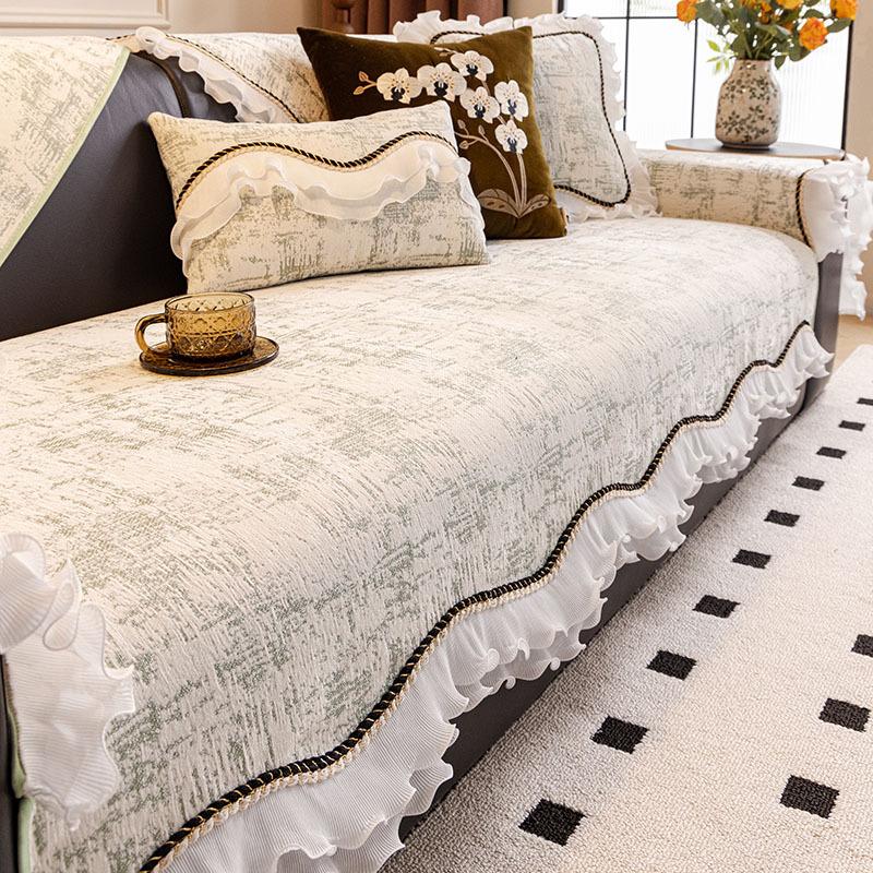 New Chenille Sofa Cushion, Universal In All Seasons, Simple And High-End Seat Cushion, Non-Slip Sofa Cover, Cover Cloth Towel