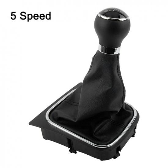 Black Shift Boot Gear Knob Kit for EOS For Golf 5 V 6 VI For Jetta For Frame