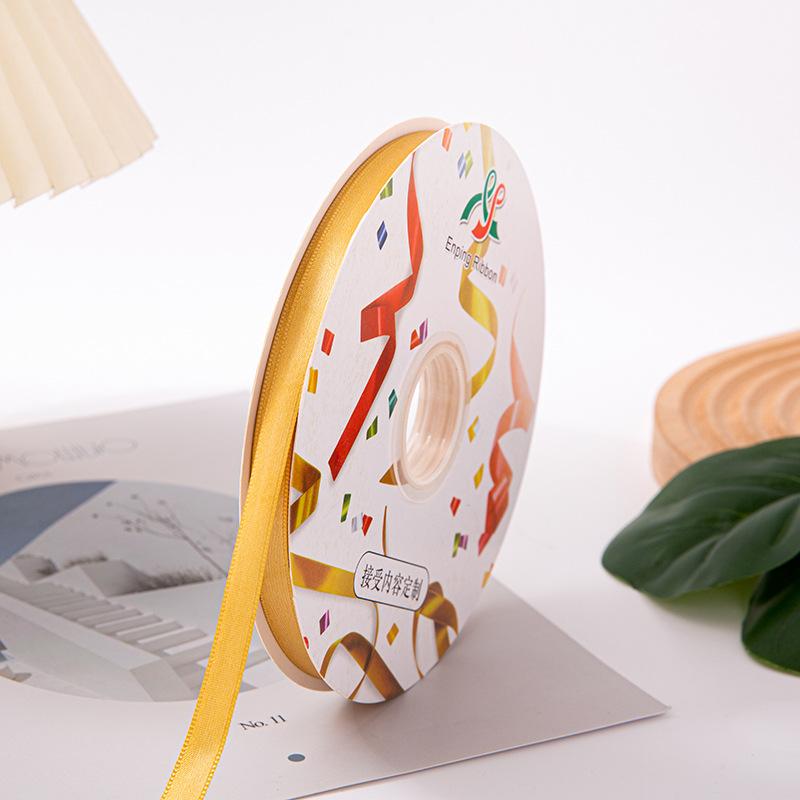 1cm Einfarbiges Doppelseitiges Band für Basteln Hochzeitsdekorationen DIY Ripsbänder Schleife Geschenke Kartenverpackung 100 Yards/Rolle