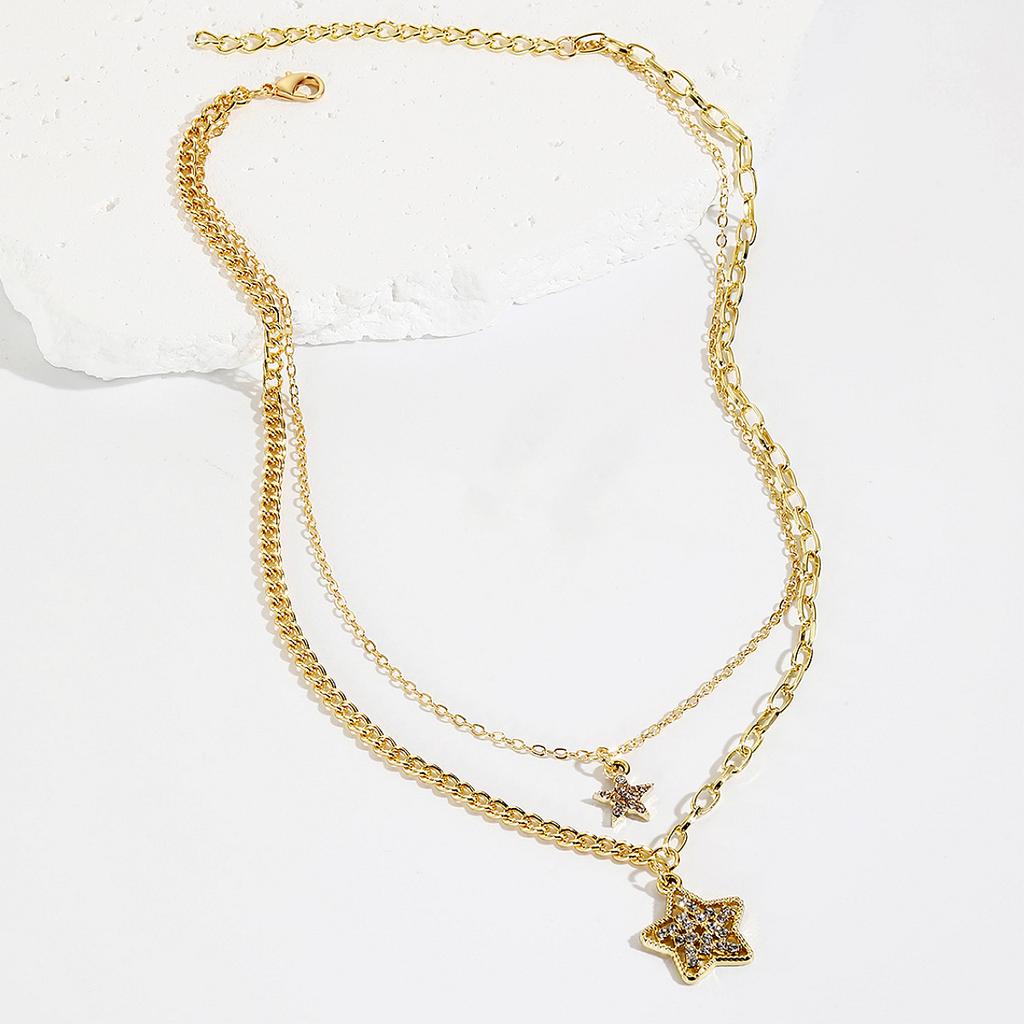 Necklace for Women Layered Necklace Heart Pendant Thanksgiving Day Necklace Jewelry Three Dimensional Love Necklace Elegant Necklace