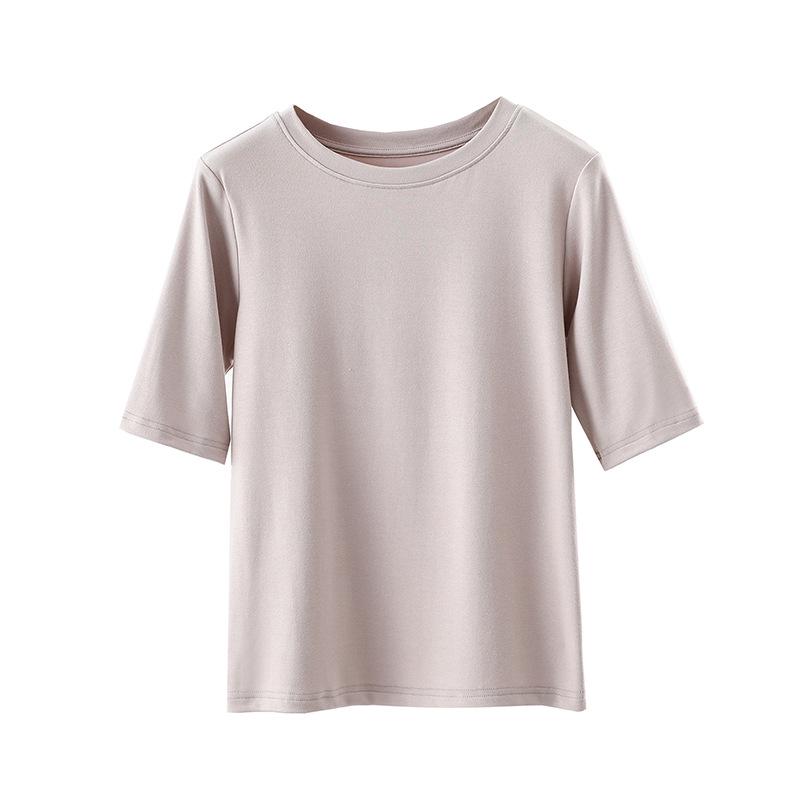 Women's Slimming 5-Sleeve Round Neck T-Shirt - 2024 Spring/Summer Fashion