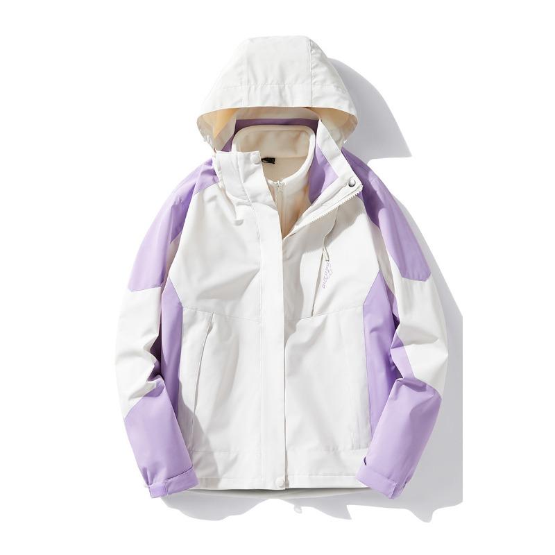 Spring and Autumn Mink Velvet Versatile Jacket Men's and Women's Youth Casual Outdoor Single Punch Jacket Jacket Hooded Removable