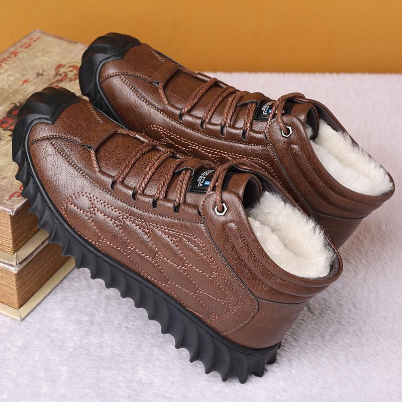 

2025 новая мужская обувь для походов, обувь для зимних видов спорта, одинарная хлопковая, такая же повседневная обувь, хлопковая обувь плюс 44