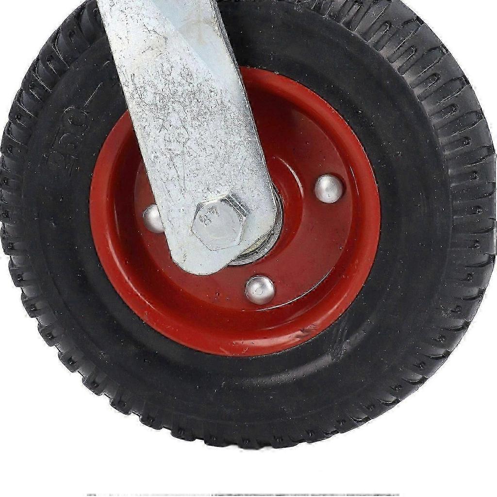 Gate Wheel 8 Inch 600lb Load Capacity High Carbon Steel and Rubber Gate Wheel Caster Red