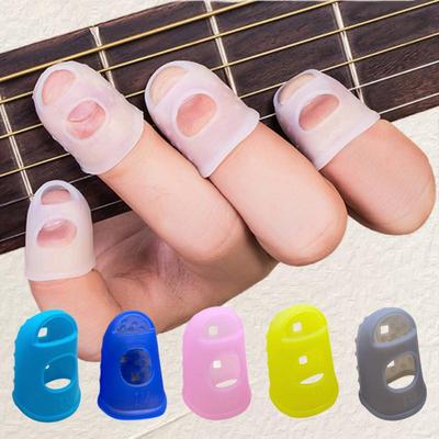 Children's Non-Slip Silicone Guitar Finger Sleeves for Left Hand - String Protection & Practice Accessory