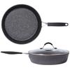 Granite Non-Stick Frying Pan with Lid 28cm
