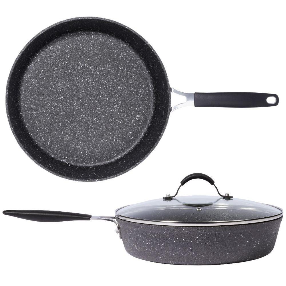 Granite Non-Stick Frying Pan with Lid 28cm