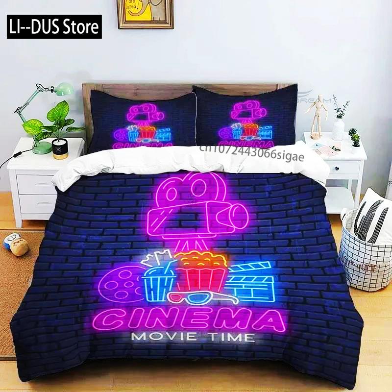 

Comforter Movie Film Clap Board Patterns Comforter Bedding Set Bed Set King Queen Size Bedding Set Comforter (quilt)-EU Single(135*200cm)3pcs
