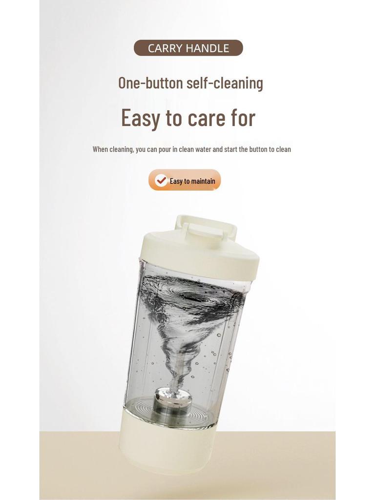 One-Button Electric Stirring Cup: Food-Grade, Automatic Shaker for Coffee, Milk, and Fitness Drinks