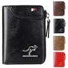 Wallet Leather Business Card Holder Zipper Purse Luxury Wallets for Men RFID Protection Purses Carteira Masculina Luxury.-A-DH