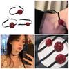 Collana a Fiore di Rosa Grande Temperamento Collare Largo Choker per Donna Lady Catena da Collo alla Moda Gioielli per Matrimonio Capodanno Festa